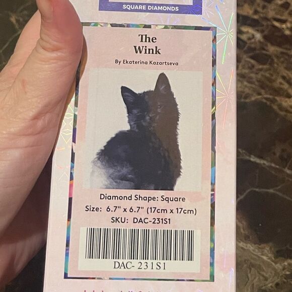 THE Wink Black Kitten Diamond Painting! - Picture 1 of 12